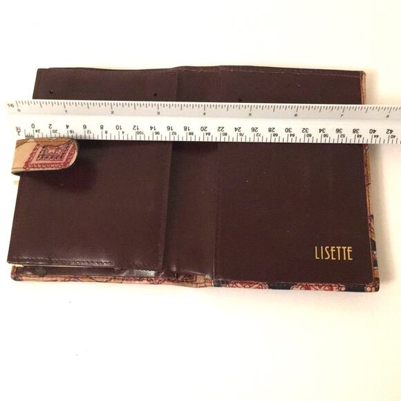 LISETTE leather wallet women Paisley coin pouch - Picture 9 of 11